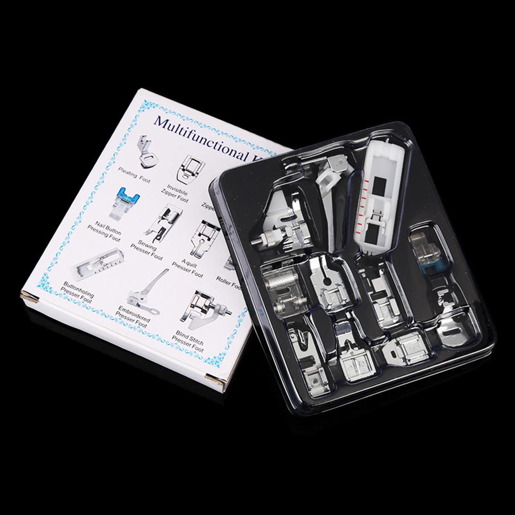 11pcs Sewing Machine Presser Feet Set Universal Low Shank Snap On Accessories Kit for Home Use