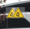 Caution: Slippery Floor, Safety Warning, Emergency Exit Warning Sticker, Safety Warning Sign