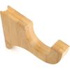 2 Pack Wooden Curtain Rod Brackets Multipurpose Curtain Rod Holders with 20 Pcs Curtain Rings with Clips for Bathroom Bedroom Livingroom Kitchen