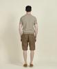 PANICALE Beige Short-Sleeve Zip-Up Polo Knit