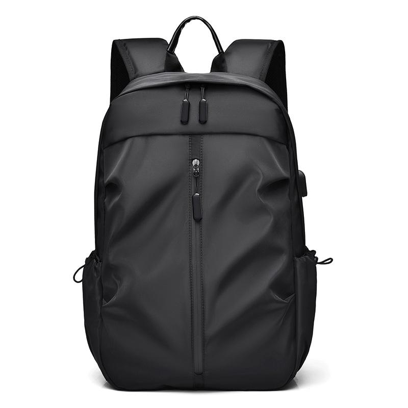 Men's Business Casual Waterproof Backpack with Logo Printing - Multi-Functional Travel and School Laptop Bag.