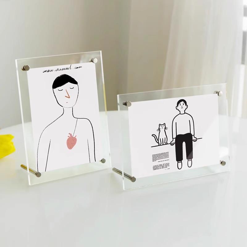 Clear Acrylic Stand for 5-8 Inch Photo, Postcard, Ticket, Tabletop Display