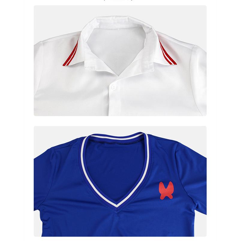Anime Cosplay Costume WONDER EGG PRIORITY Sawaki Momoe Uniform Suit Campus Style Blue Knitted Top