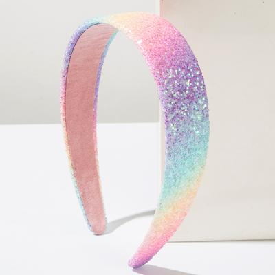 Cute Kids Girls  Rainbow Sponge Sparkly Hairband Headband Hair Accessories Hair Jewley