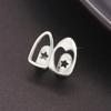 2pcs Set Hip-hop Gold Color Hollowed Hearts Zircon Inlay Stainless Steel Dental Grills for Women Men Teeth Jewelry Accessories