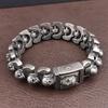 Vintage Men's Domineering Skull Bracelet Trendy Stainless Steel Charm Bracelet Punk Hip Hop Motorcycle Bangle Jewelry