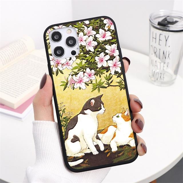 

Чехол для телефона с 3d рельефным котом и животным для Iphone 8 7 Se 2020 2022 14 13 12 11 Pro Xs Max Mini X Xr 6 6s Plus, противоударный чехол из ТПУ Funda Etui For iPhone 14 ProMax