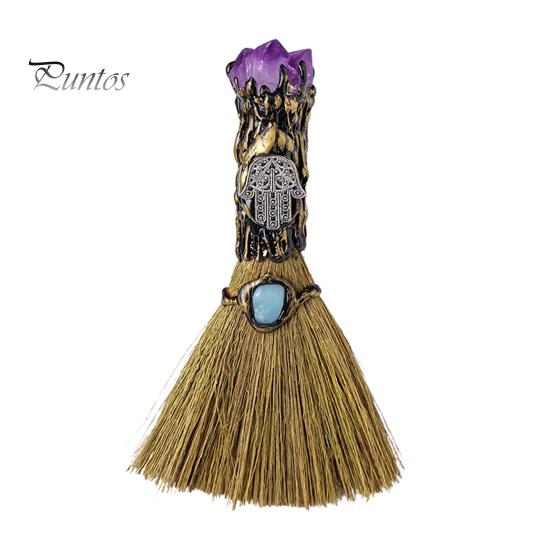 

Хэллоуин Искусственный Аметист Фигурка Метлы Ручной Работы Исцеляющий Камень Поддельный Кристалл Мини-Веник Ведьмы Украшение Орнамент Фестиваль Подарок фиолетовый