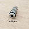 Multifunctional Electric Guitar and Bass 6.35mm Jacks Socket Alloy Texture Suitable for Clear Signal Transmission