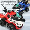 Toy Vehicles Fun Wear-resistant Plastic Electric Shark Engineering Vehicle for Kids