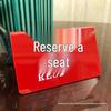 Acrylic Tabletop Reserved Sign for Restaurants