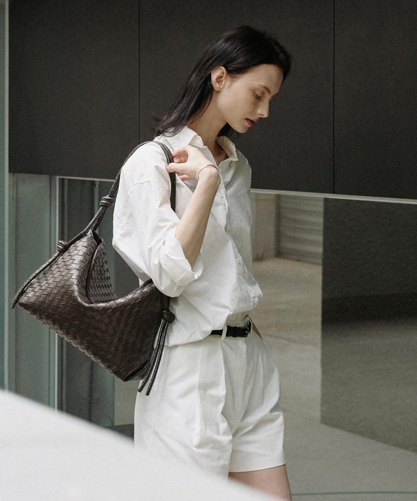 Moremorr Nodi Bag _ Weaving Brown Weaving Bag