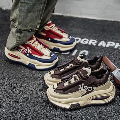 New Fashion Men 's Four Seasons Comfortable Thick Sole Shoes Students BoysTrending Soft Sole Breathable Casual Running Sneakers
