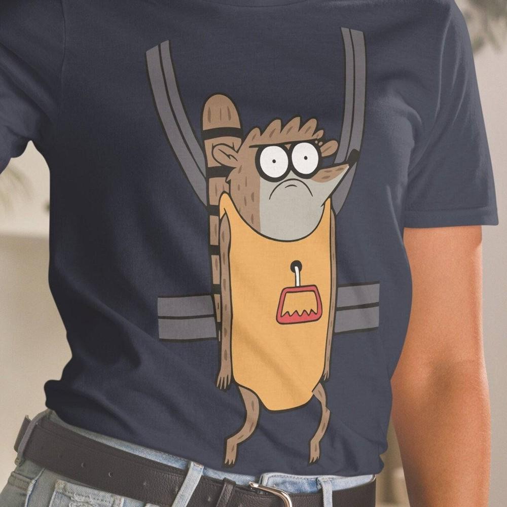 Regular Show, Rigby, Muscle Mentor, Regular Show Tee, Unisex T-Shirt Short-Sleev Unisex T-Shirt XXL