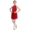 Figure Skating Dress for Girls Shiny Rhinestone Ice Skating Dress Ballet Dance Leotard Dress for Competition Costume