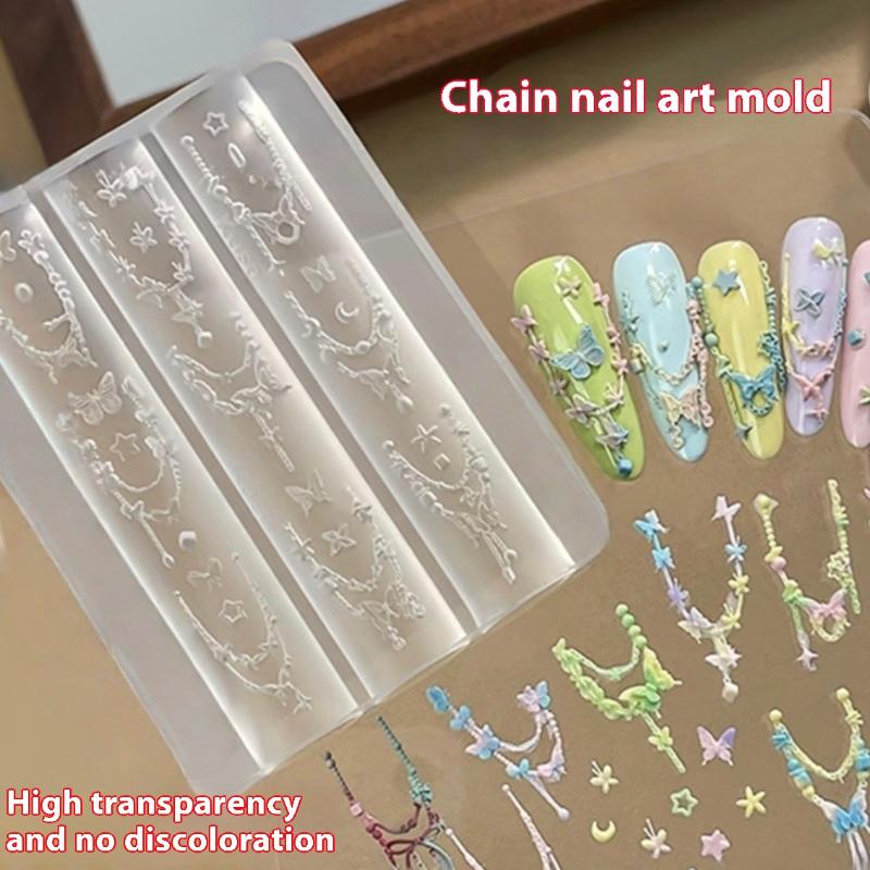 1 Piece Nail Art Decoration Butterfly Angel Fruit 3D Mold DIY Design Silicone Nails Art Mold Self-made Wearing Armor Tools