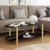 345688 vidaXL Coffee Table Black 110x48x40 Cm Engineered Wood