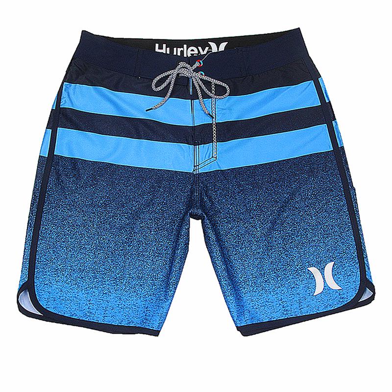 Men's Quick-Dry Waterproof Stripe Surf Shorts with 4-Way Stretch for Fitness and Beach