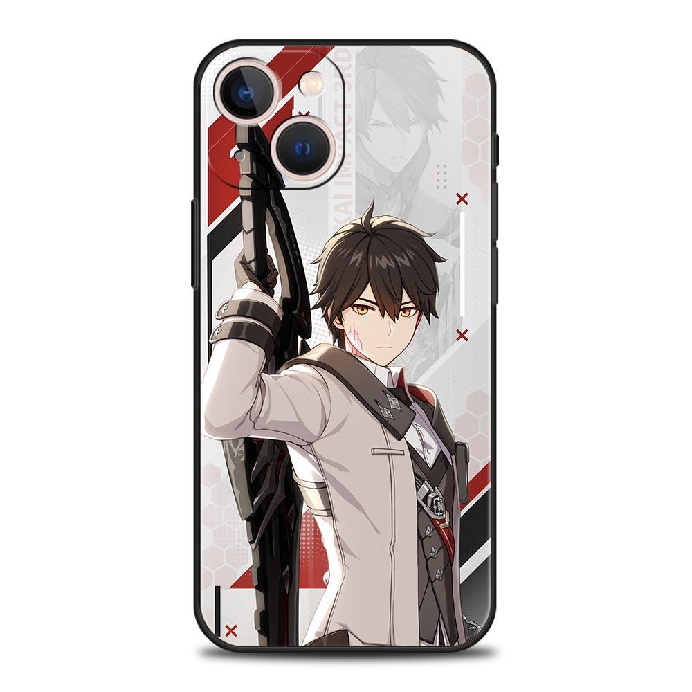 

Чехол Honkai Impact 3rd Game Luxury для iPhone 13 15 14 12 11 Pro MAX XR X SE XS 7 8 Plus, черный силиконовый защитный чехол iPhone 13