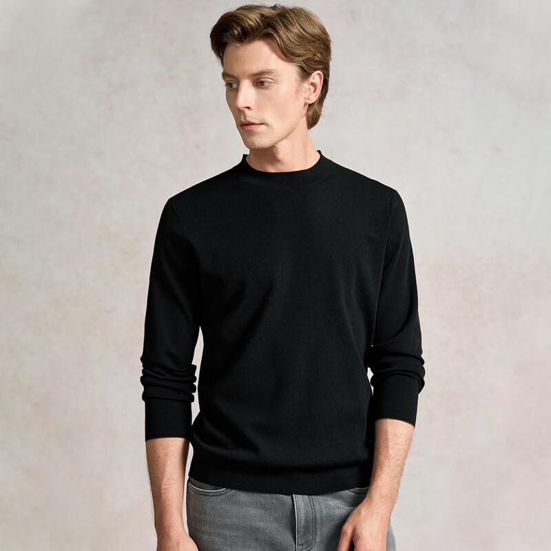 Luozi Men's Warm Round Neck Wool Sweater