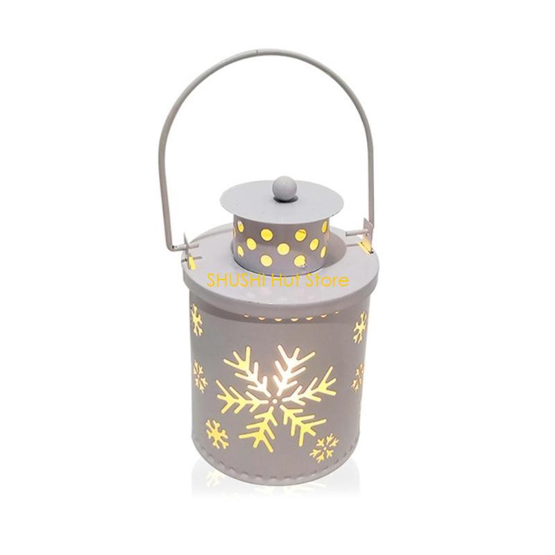 

Christmas LED Lanterns Vintage Decorative Metal Lights for Home Party Indoor & Outdoor Use Garden Display D57B белый