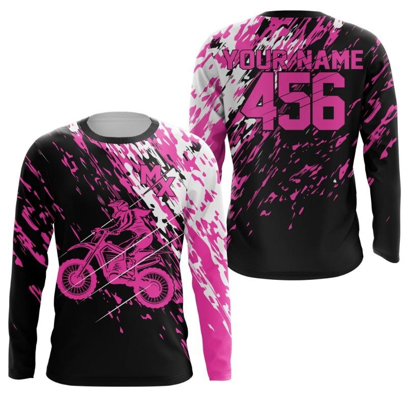 Free Custom Women Motorcycle Off-Road Oversized Racing Riding Suit Mountain Speed Control Motorcycle Men's Long Sleeved T-Shirt