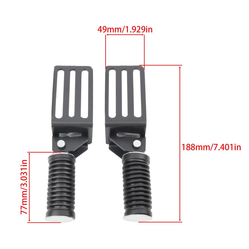 2Pcs Motorcycle Foot Pegs Foldable Metal Foot Pedal Universal Scooter Anti-Slip Footrests for Enhanced Riding Stability Comfort
