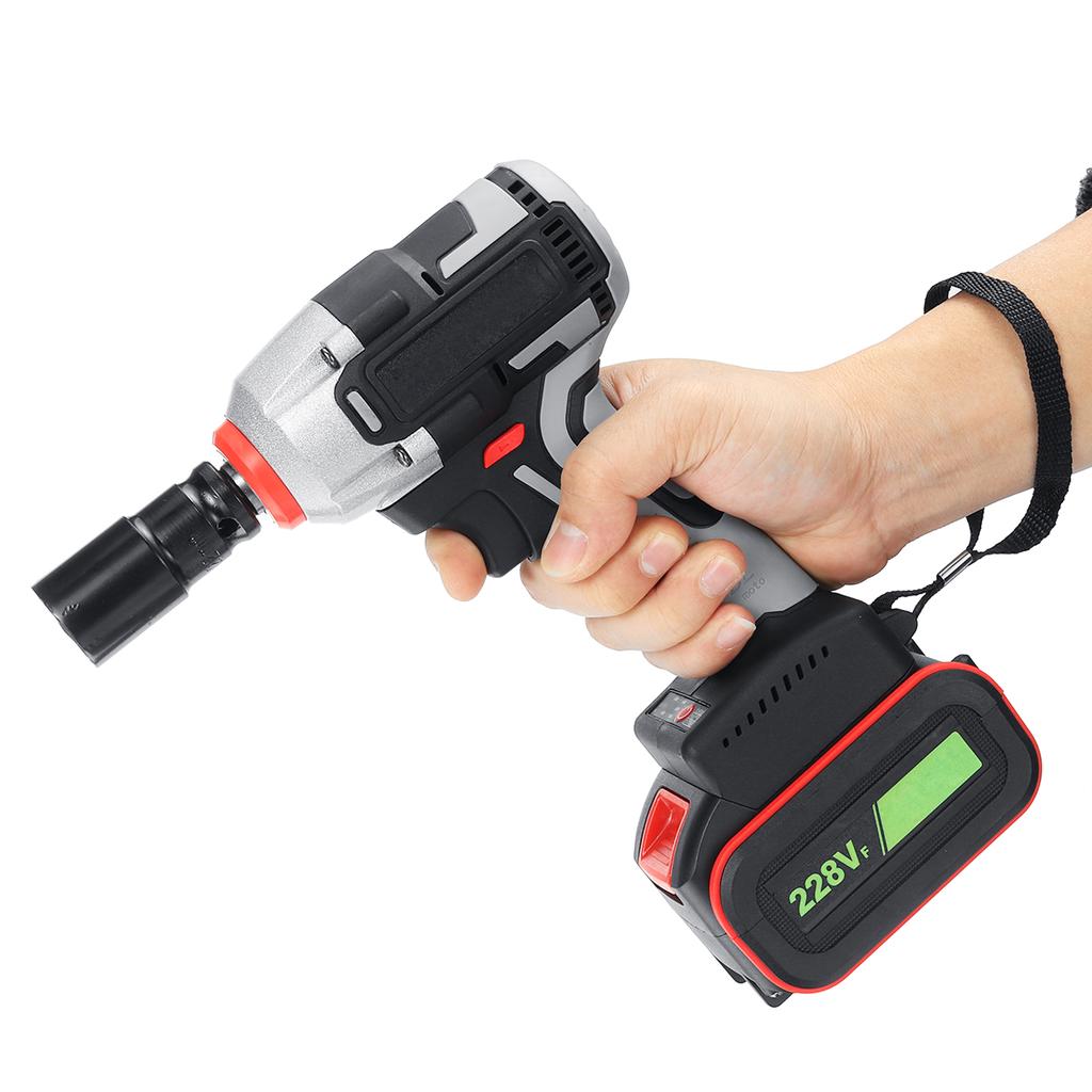 Cordless Electric Impact Wrench Brushless Driver Drill Hammer Rattle