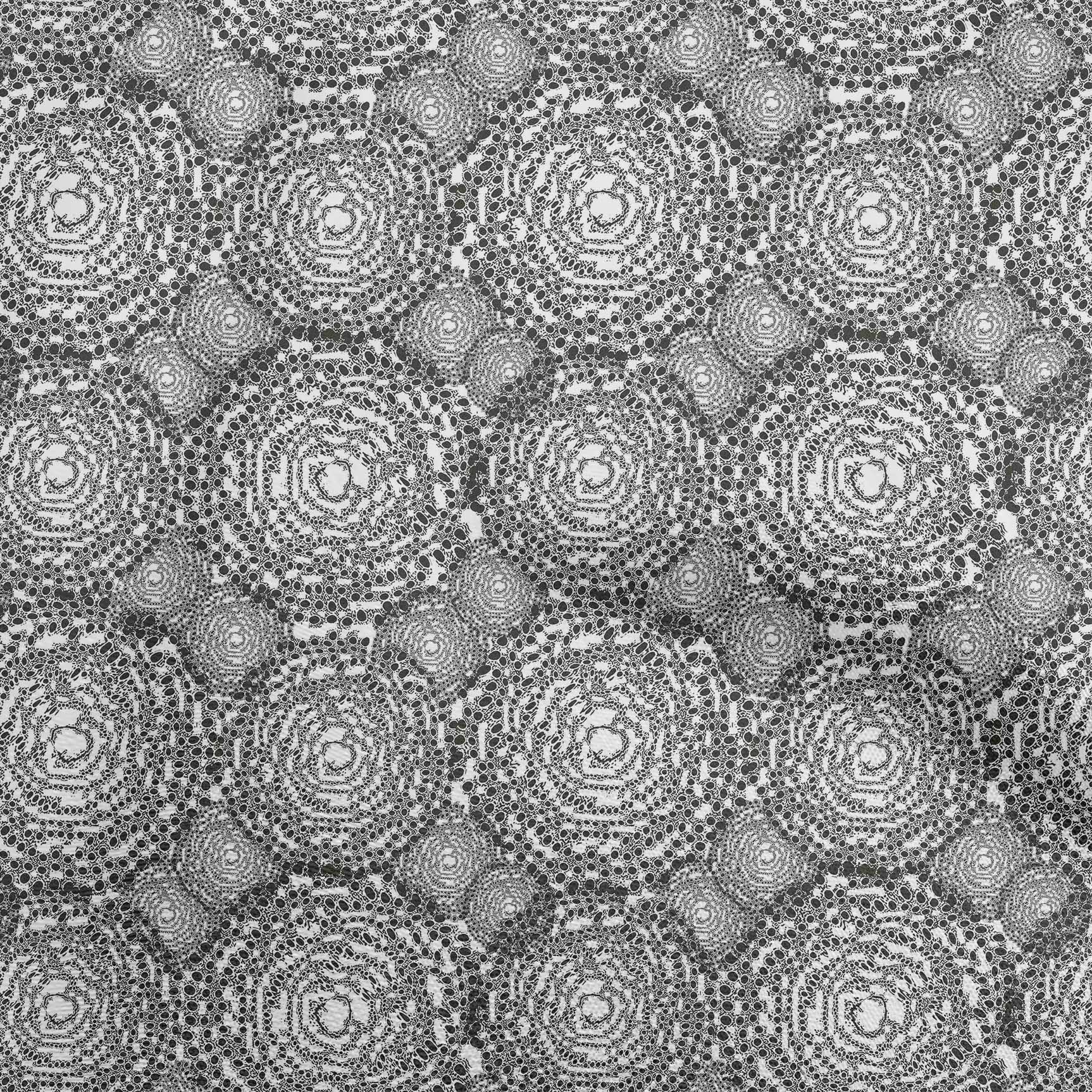 

Сукня oneOone Cotton Flex Black Fabric Block Material Тканина з принтом Тканина у дворі 40 дюймів 42 Inch Wide - Viscose Chiffon білий