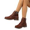 Plus size woolen boots women's retro 2025 winter new thick heel side zipper Martin boots