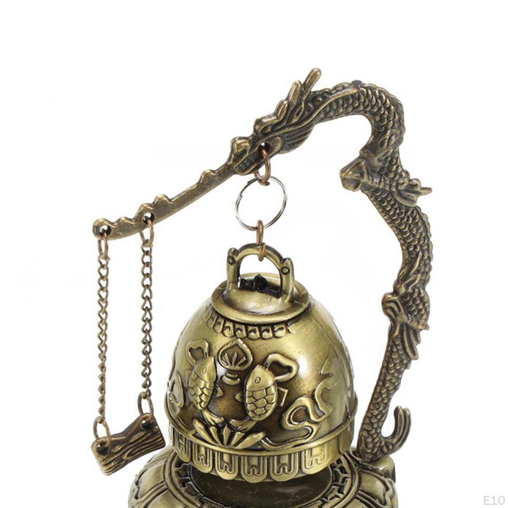 Fengshui Bell Blessing for Home Garden Desk Decor Length 7cm/2.76 Width Inch 12cm/4.72