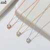 EFFIE QUEEN Chic 925 Sterling Silver Pendant Necklace Feature Water Drop, Round, Oval and Square Zirconia Perfect Crafted APN10