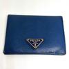 Used PRADA Saffiano Leather Card Case Pass Case