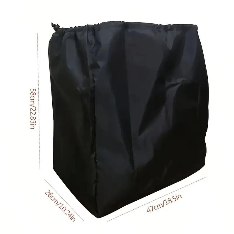 

1 шт. Универсальная сумка для хранения детской коляски, Совместимая с походами, Пылезащитный аксессуар для колясок-тростей 47x26x58cm чёрный