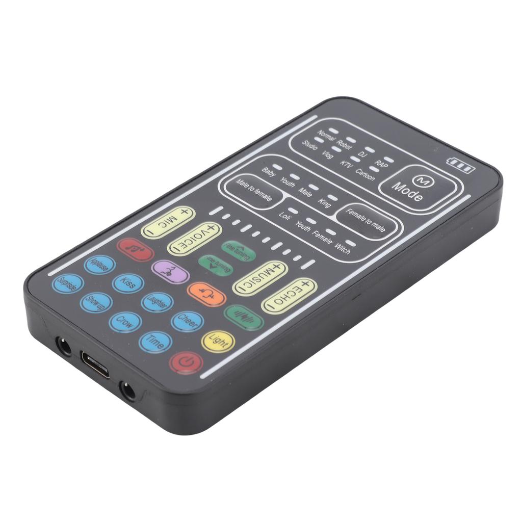 I9 Voice Changer Set Multifunction Portable Recording Mini Sound Card for Game Anchor Recording Computer English Version