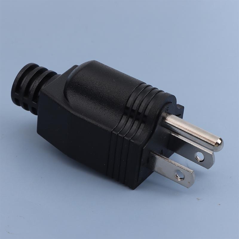 

Американская 3-контактная 5-15P вилка переменного тока, электрическая, шнур-адаптер, перепаиваемый, удлинитель, разъем чёрный