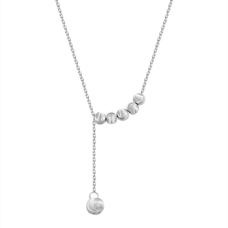 Элегантное металлическое шарообразное колье-подвеска Минималистичное шейное украшение Круглая подвеска-шар Подходит для повседневного ношения женщинами 1