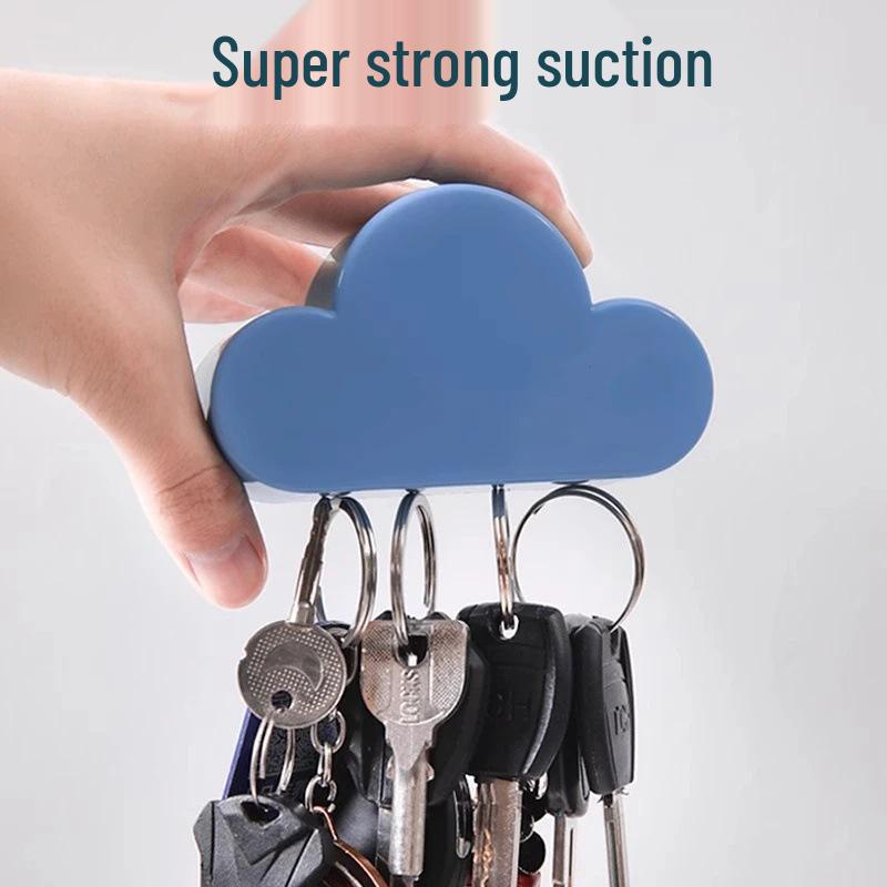Nordic Cloud Magnetischer Schlüssel- & Taschenhalter - Selbstklebend, Kein Bohren erforderlich