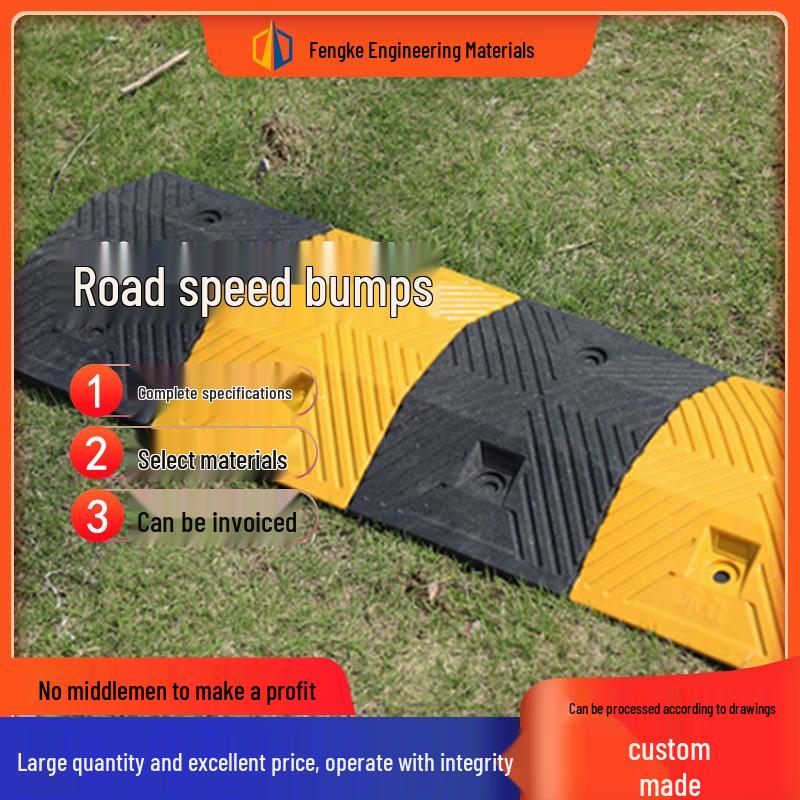 Резиновый лежачий полицейский для безопасности дорожного движения, амортизирующая лента