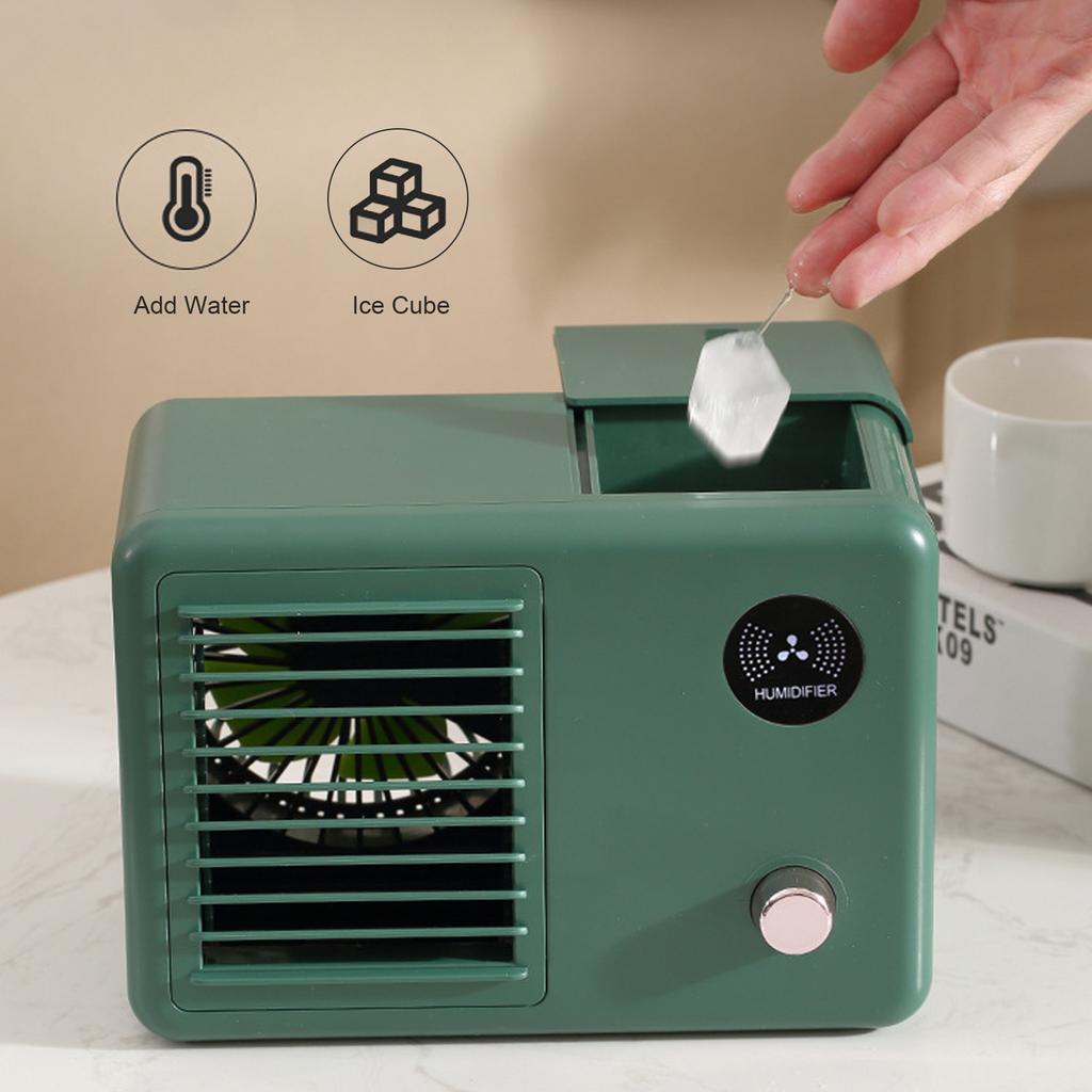 Desktop   Cooler   Conditioner Fan Small USB   Fan Quiet   Cooler Cooling Fan 3 Speeds Misting Fan for Home Room