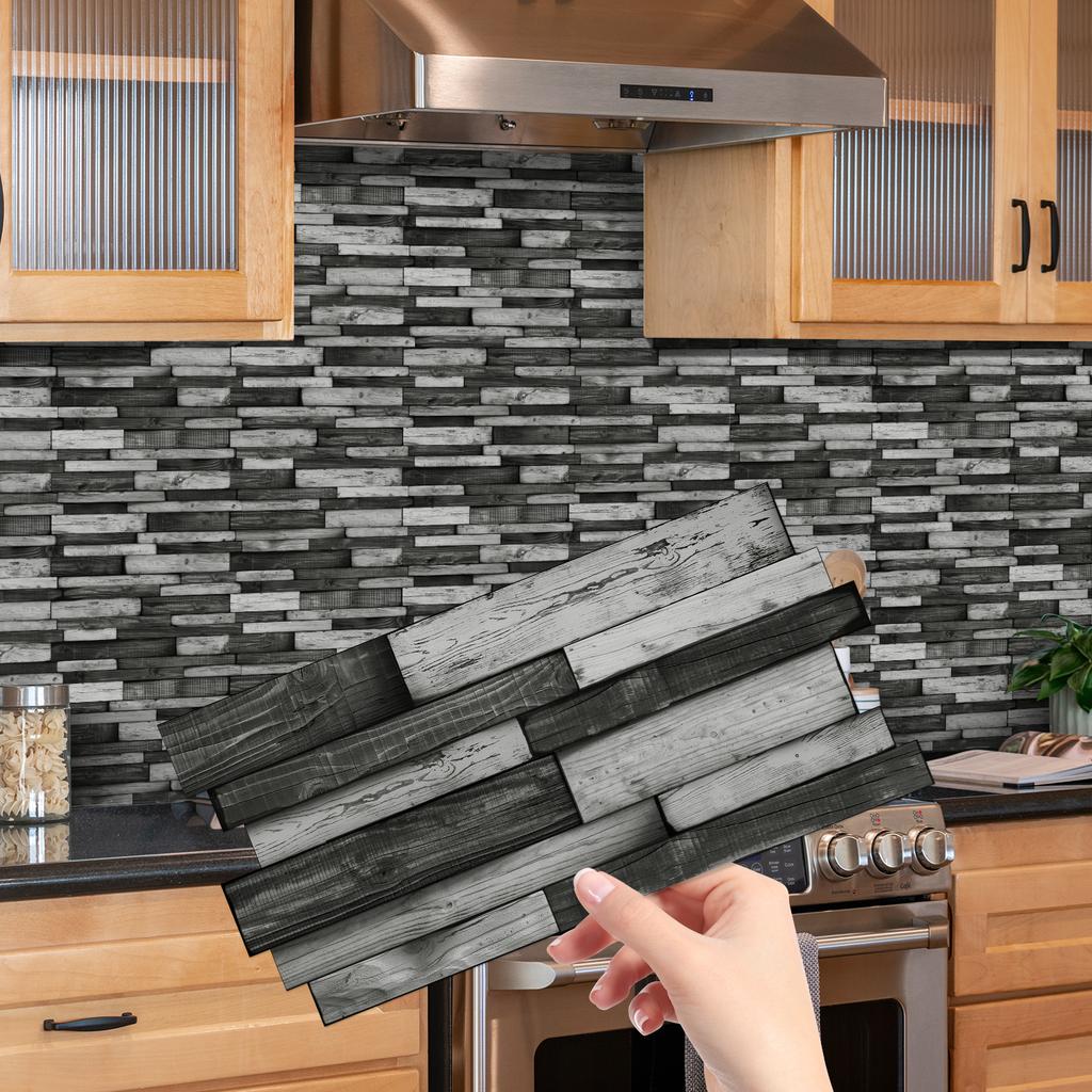 12/24/48pcs Peel And Stick Tile Sticker Self Adhesive Stick On Tile Backsplash For Kitchen Bathroom, Bedroom Decoration