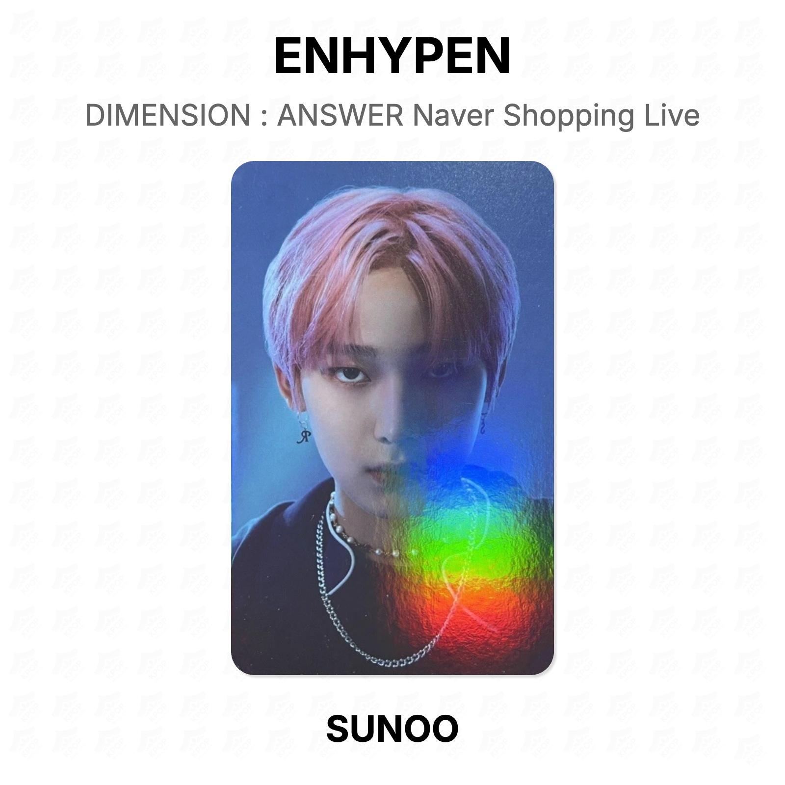 ENHYPEN DIMENSION : ANSWER Naver Shopping Live Official Photocard SUNOO