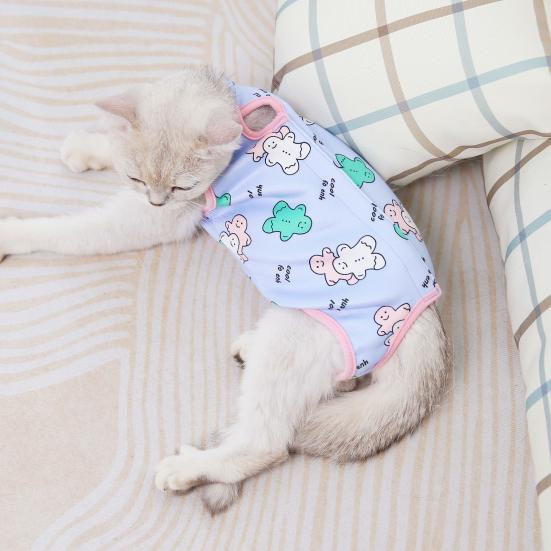 Pet Surgical Suit Gingerbread Man Pattern Anti-licking Skin-friendly Four-leg Cats Dogs Surgery Recovery Suit Pet Supplies