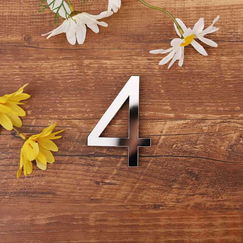 Home Decoration Acrylic Cross-Border Hot Wall Stickers Letters Creative Arabic Numerals Decorative Mirror Word Eva