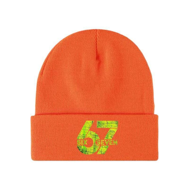 Men Women Unisex 67 Six Seven Meme Beanie Hats Vintage Knitting Hat Autumn Hippie Caps Printed Head Wrap Bonnet Hats