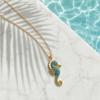 Sea Creature Jewelry Stylish Necklace Stainless Steel Blue 3.2 Cm 1 Pc