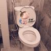 Funny Toilet Stickers Self-adhesive Toilet Lid Stickers for Bathroom Cartoon Sticker Decal Sign Restroom Door Seat Decoration
