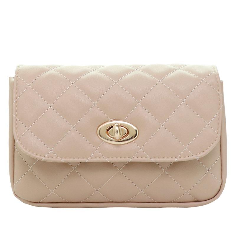 Fashion new embroidered rhombus soft bag versatile shoulder messenger square bag change mobile phone women's bag