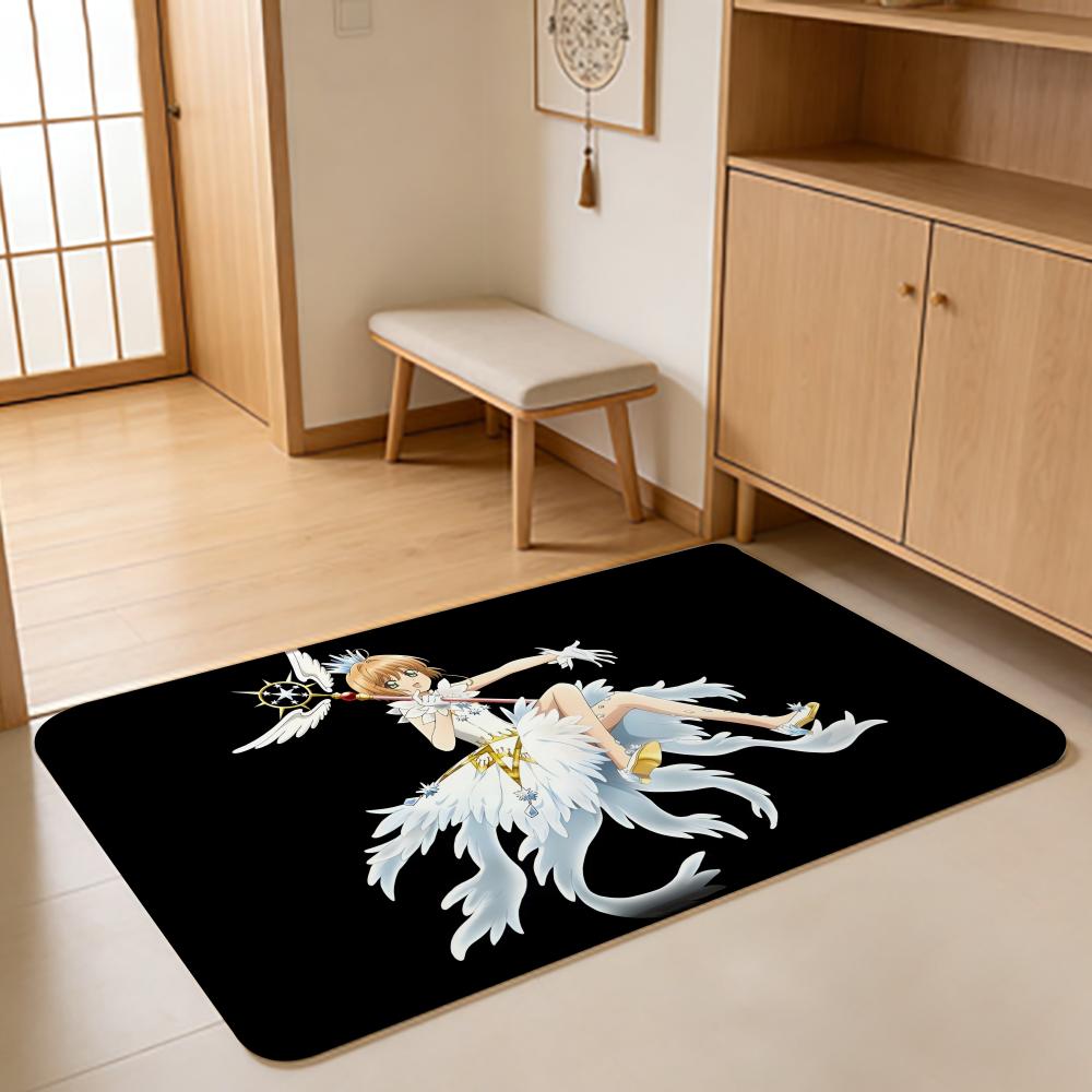 ANIME C-Cardcaptor Sakura Floor Mat Absorbent Floor Mat Non-Slip Entrance Rug for Bathrooms Restrooms and Toilets
