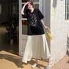 2025 Letní Šaty Plus Size Dámské Vintage Šaty Základní Dlouhé Elegantní Volné S Potiskem Ležérní Šaty